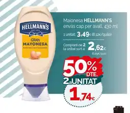 Condis HELLMANN'S Maionesa envàs cap per avall oferta