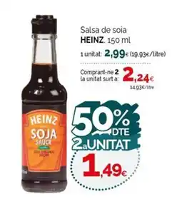 Condis HEINZ Salsa de soia oferta