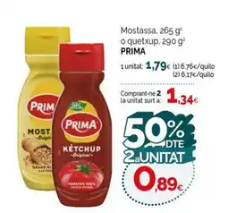 Condis PRIMA Mostassa o quetxup oferta