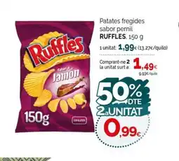 Condis RUFFLES Patates fregides sabor pernil RUFFLES, 150 oferta