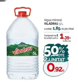 Condis VILADRAU Aigua mineral oferta