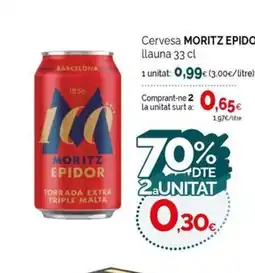 Condis MORITZ EPIDOR Cervesa oferta