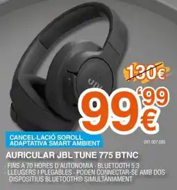 Expert JBL Auricular tune 775 btnc oferta