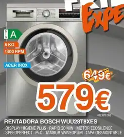 Expert BOSCH Rentadora wuu28t8xes oferta