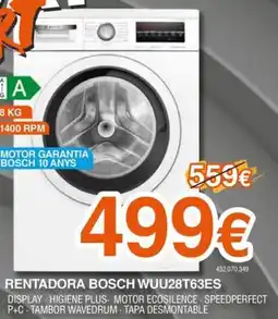 Expert BOSCH Rentadora wuu28t63es oferta