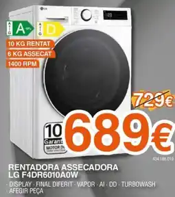 Expert LG Rentadora assecadora f4dr6010a0w oferta