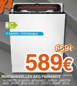 Expert AEG Rentavaixelles fsb64907z oferta