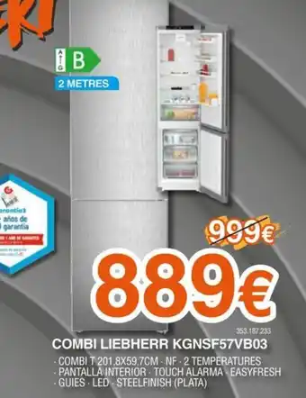 Expert LIEBHERR Combi kgnsf57vb03 oferta
