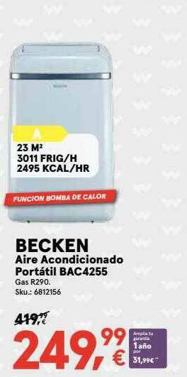Worten Becken Aire Acondicionado Portátil Bac4255 oferta