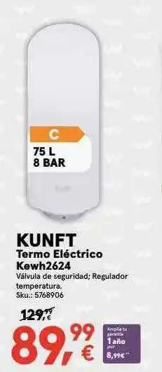 Worten Kunft Termo Eléctrico Kewh2624 oferta
