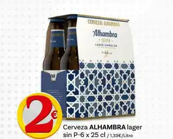Supermercados Dani Cerveza Alhambra Lager Sin P-6 oferta
