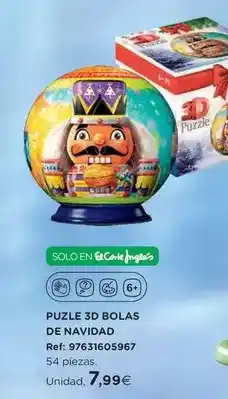 El Corte Inglés Solo - puzle 3d bolas de navidad oferta