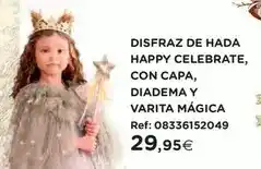 El Corte Inglés Happy celebrate - disfraz de hada , con capa, diadema y variata mágica oferta