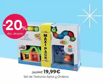 ToysRus -20% Dto. Directo Set De Texturas Apila Y Ordena oferta