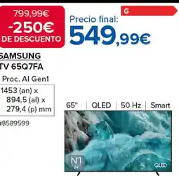 Costco SAMSUNG TV 65Q7FA oferta