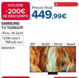 Costco SAMSUNG TV TQ55Q7F oferta