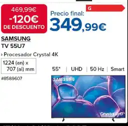 Costco SAMSUNG TV 55U7 oferta