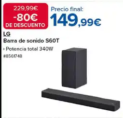 Costco LG Barra de sonido S60T oferta