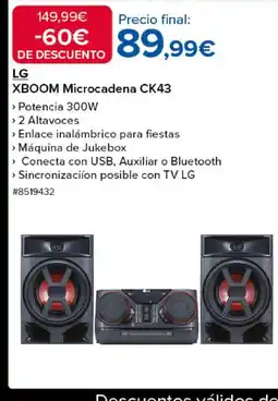 Costco LG XBOOM Microcadena CK43 oferta