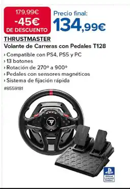 Costco THRUSTMASTER Volante de Carreras con Pedales T128 oferta