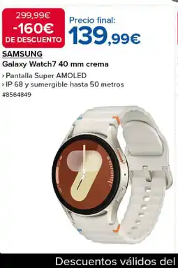 Costco SAMSUNG Galaxy Watch7 40 mm crema oferta