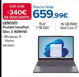 Costco LENOVO Portátil IdeaPad Slim 3 16IRH10 oferta