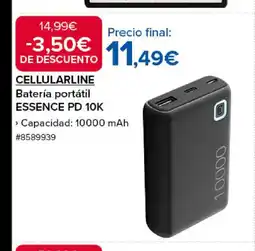 Costco CELLULARLINE Batería portátil ESSENCE PD 10K oferta