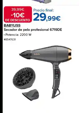 Costco BABYLISS Secador de pelo profesional 6719DE oferta