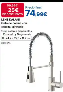 Costco LENZ KALANI Grifo de cocina con cabezal giratorio oferta