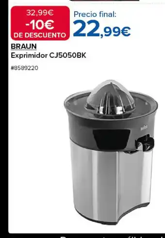 Costco BRAUN Exprimidor CJ5050BK oferta