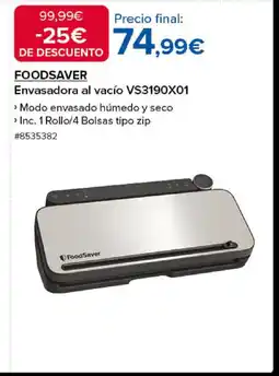 Costco FOODSAVER Envasadora al vacío VS3190X01 oferta