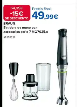 Costco BRAUN Batidora de mano con accesorios serie 7 MQ7035.x oferta