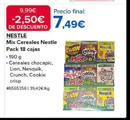 Costco NESTLE Mix Cereales Nestle Pack 18 cajas oferta