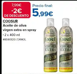 Costco COOSUR Aceite de oliva virgen extra en spray oferta