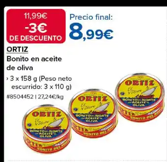Costco ORTIZ Bonito en aceite de oliva oferta