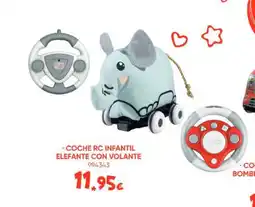 Family Cash Coche rc infantil elefante con volante oferta