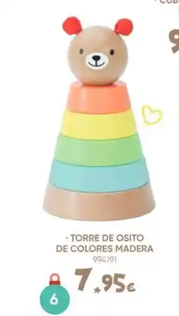 Family Cash Torre de osito de colores madera oferta