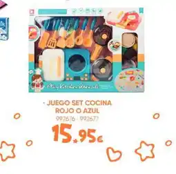 Family Cash Juego set cocina rojo o azul oferta