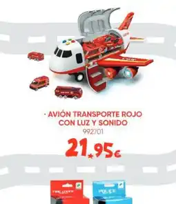 Family Cash Avión transporte rojo con luz y sonido oferta