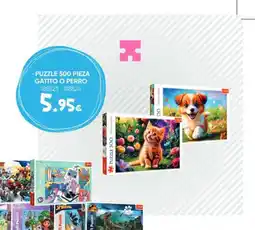 Family Cash Puzzle 500 pieza gatito o perro oferta
