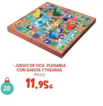 Juego de oca plegable con dados y figuras