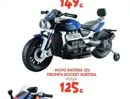 Family Cash Moto bateria 12v triumph rocket surtida oferta