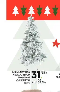 Family Cash Arbol navidad nevado 450 ramas c/pie metal oferta