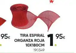 Family Cash Tira espiral organza roja oferta