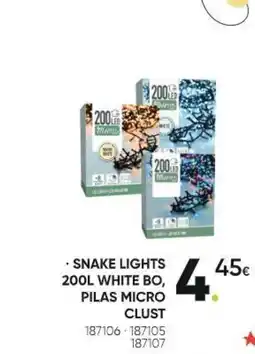 Family Cash Snake lights 200l white bo, pilas micro clust oferta