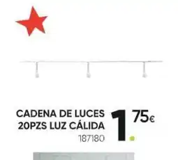 Family Cash Cadena de luces 20pzs luz cálida oferta