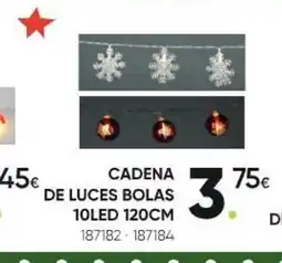 Family Cash Cadena de luces bolas 10 led oferta