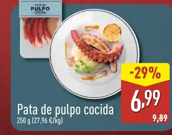 Pata de pulpo cocida