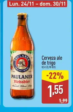 ALDI Cerveza ale de trigo oferta