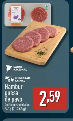 ALDI Hambur- guesa de pavo oferta